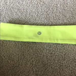 Neon yellow Lulu Lemon headband
